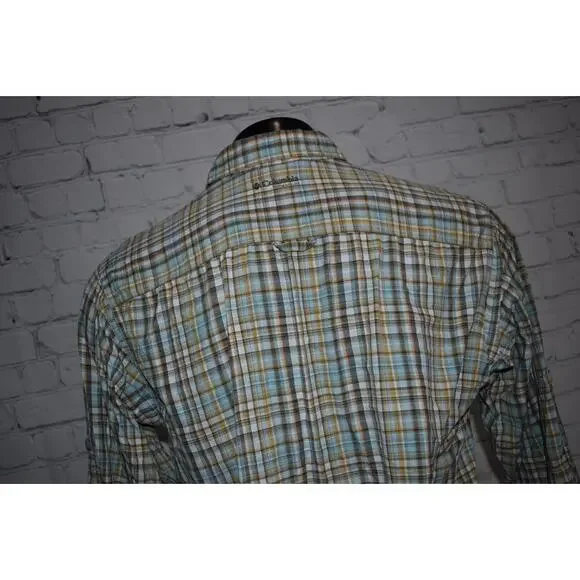 Columbia Titanium Fishing Shirt Men Size Large Performance Camping Hiking Vented - Picture 6 of 8